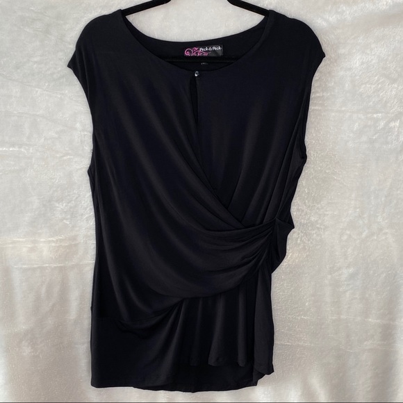Peck & Peck Tops - Peck & Peck Draped Sleeveless Blouse
